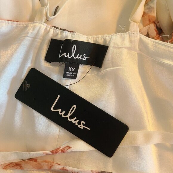 Lulus Floral Wrap Maxi Dress Elegant Wedding Guest Prom NEW XS Cottagecore - Picture 5 of 11